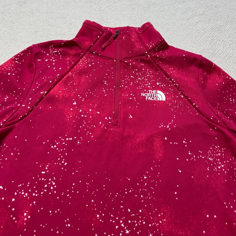 The North Face Hot Pink Constellation Print Fleece Long Sleeve 1/4 Zip Top S - Picture 4 of 9